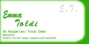 emma toldi business card